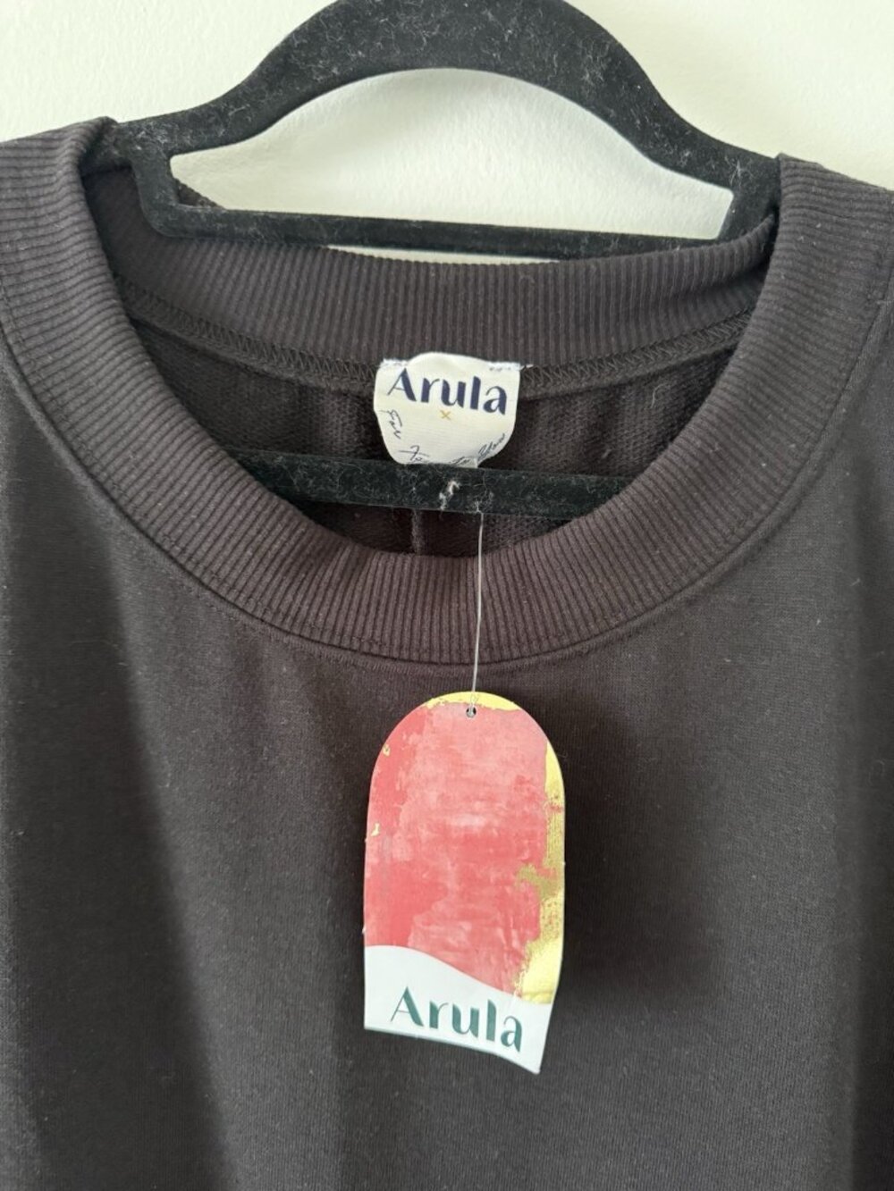 ARULA Black & White Mini Dress - Two-Tone Sweatshirt Style - Picture 10 of 10